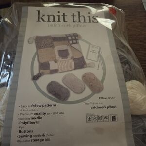 Patchwork Pillow Kit - Cream, Gray, and Tan